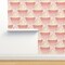 Large Scale Pink Cupcakes Atomic Birthday Party Retro Vintage Strawberry Celebration Vanilla Yellow Mid Century Stars Cosmic Cake Desserts Custom Pre-pasted Wallpaper by Spoonflower Pre-Pasted Wallpaper 2FT Wide